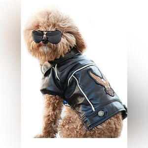 Dog Vest Biker Buddy Black Dawg Jacket with Eagle Patch BRAND NEW   Size Medium